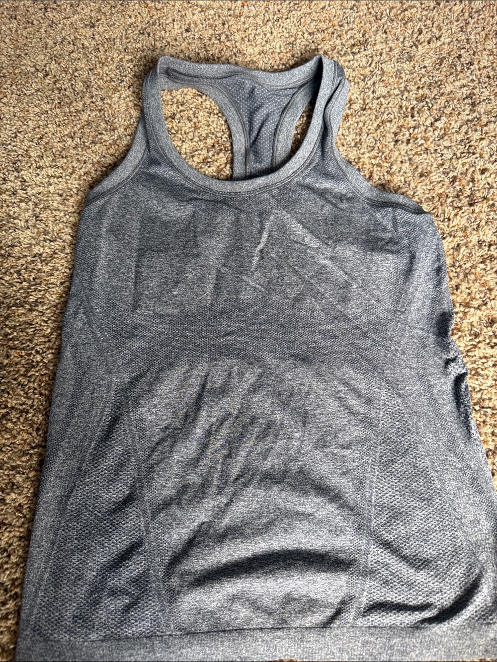 Athleta Momentum Gray Racerback Athletic Tank Top